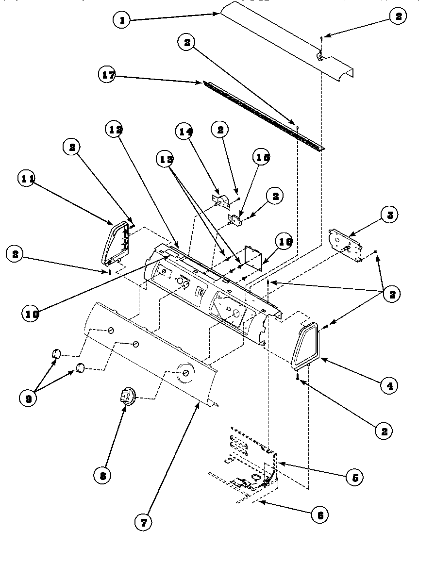 Graphic panel, control hood and controls (lg8163lm/plg8163lm) (lg8163wm/plg8163wm)
