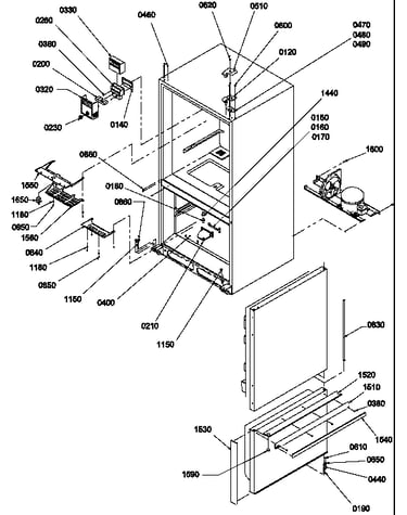 Controls/shields/hinges/trim (brf20tlw/p1199201wl)