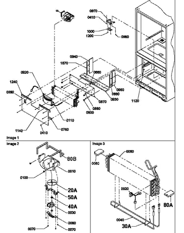 Evaporator area (brf20tlw/p1199201wl)