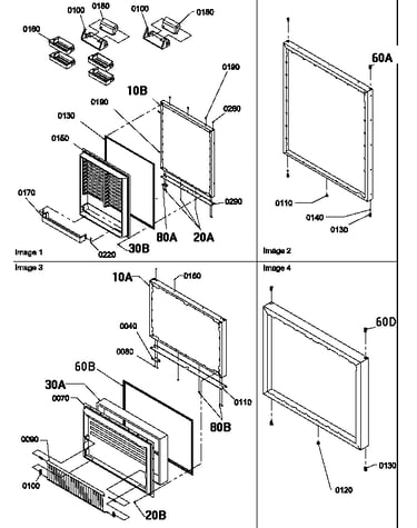 Door assemblies (brf20tlw/p1199201wl)