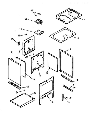 Oven assembly (arc700e/p1142652ne) (arc700e/p1142698ne) (arc700ll/p1142652nll) (arc700ll/p1142698nll) (arc700ww/p1142652nww) (arc700ww/p1142698nww)