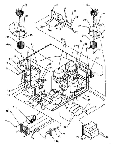 Interior electrical components and mounting parts