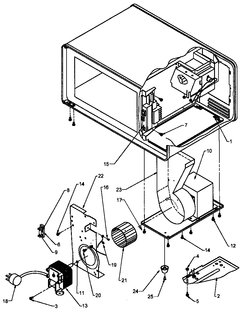 Interior electrical components and mounting parts