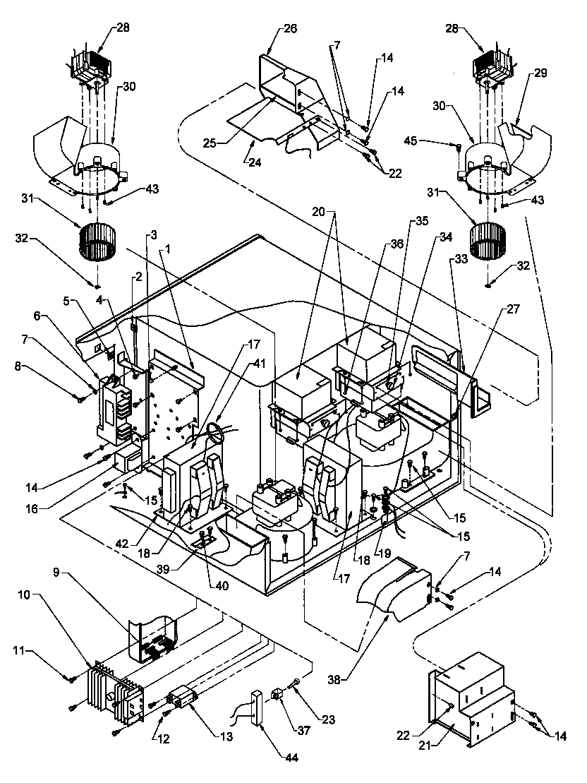 Interior electrical components & related mounting parts
