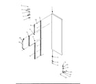 Amana SXD25S2E-P1190417WE refrigerator door hinge and trim parts diagram