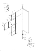 Refrigerator door hinge and trim parts