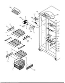 Freezer shelving and refrigerator light