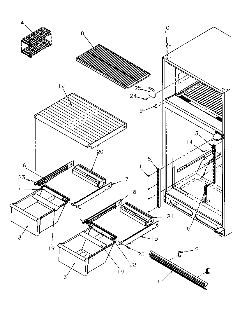Cabinet shelving