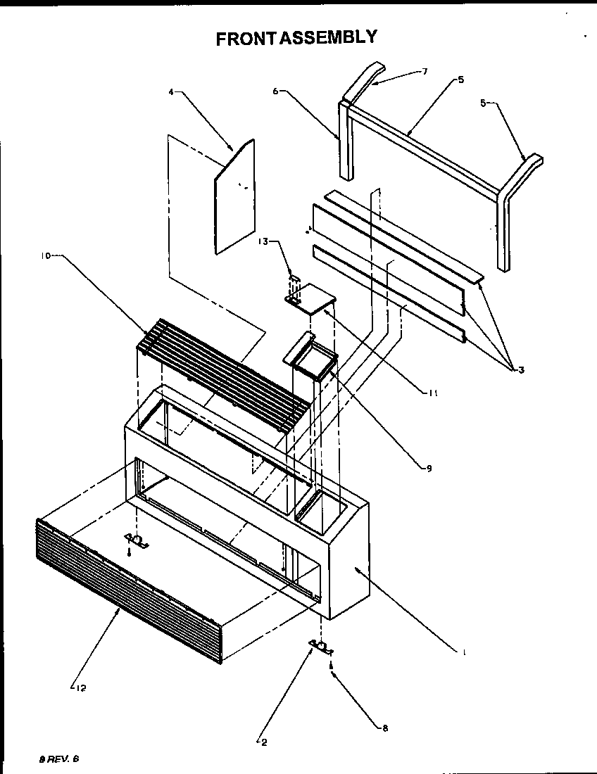 FRONT ASSEMBLY (PTC07435J/P1169168R) (PTC09300J/P1169161R) (PTC09325J/P1169162R) (PTC09325JR/P1169326R) (PTC09335JFT/P1169429R) (PTC09335JFT/P1169430R) (PTC12325J/P1169163R) (PTC12335JC/P1169220R) (PTC12335JF/P1169427R) (PTC12335JR/P1169325R) (PTC12350J/P