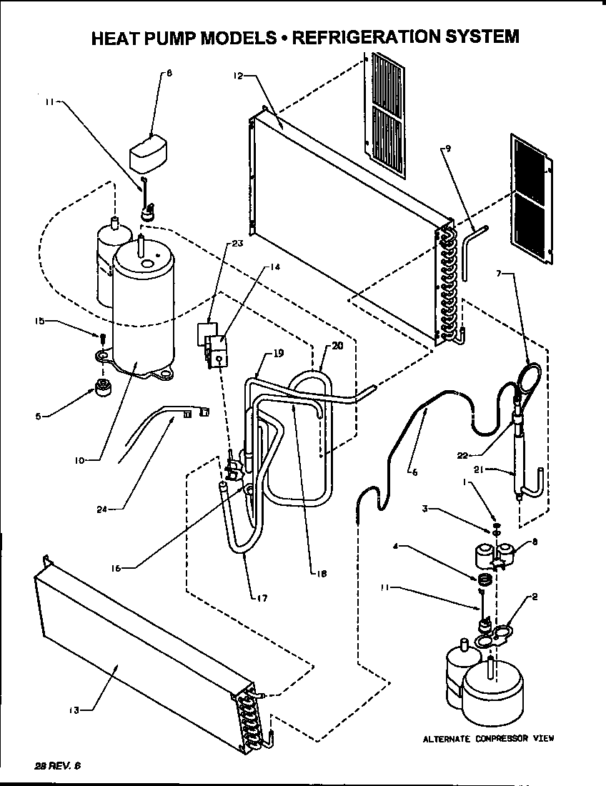 Refrigeration system (heat pump models) (ptc09335jft/p1169429r) (ptc12350jr/p1169328r) (pth09335kc/p1169222r) (pth09350jd/p1169433r) (pth09425jl/p1169167r)