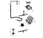 Amana ASU8000CWW-P1182601W spray arm/rack parts diagram