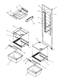 Refrigerator shelving and drawers
