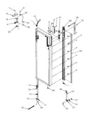 Refrigerator door hinge and trim parts