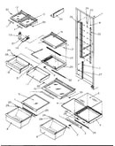 Refrigerator shelving and drawers
