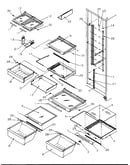Refrigerator shelving and drawers