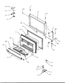 Freezer door assembly (tr22s4/p1196201we) (tr22s4/p1196201wl) (tr22s4/p1196201ww) (tr25s5/p1196401we) (tr25s5/p1196401wl) (tr25s5/p1196401ww) (tri22s4/p1196301we) (tri22s4/p1196301wl) (tri22s4/p1196301ww)
