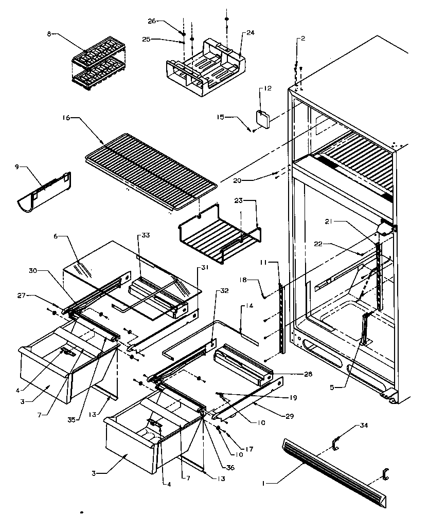 Cabinet shelving (tx22s3/p1196001we) (tx22s3/p1196001wl) (tx22s3/p1196001ww)