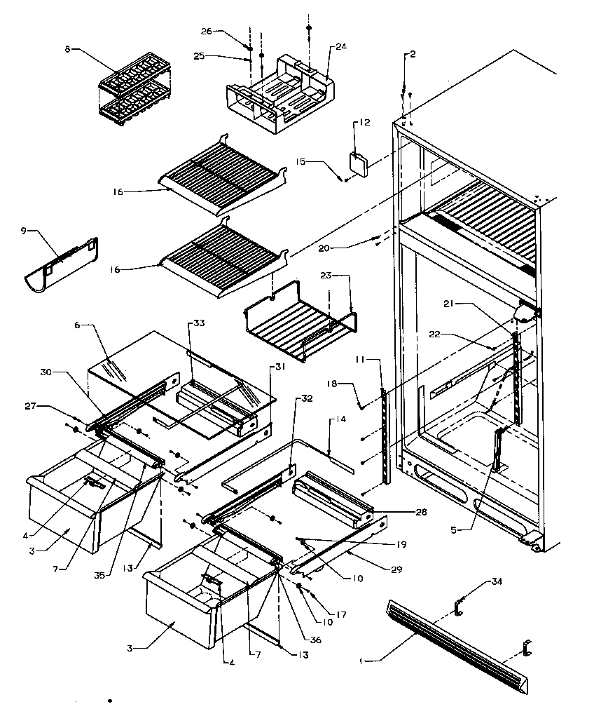 Cabinet shelving (tr22s4/p1196201we) (tr22s4/p1196201wl) (tr22s4/p1196201ww) (tr25s5/p1196401we) (tr25s5/p1196401wl) (tr25s5/p1196401ww) (tri22s4/p1196301we) (tri22s4/p1196301wl) (tri22s4/p1196301ww)