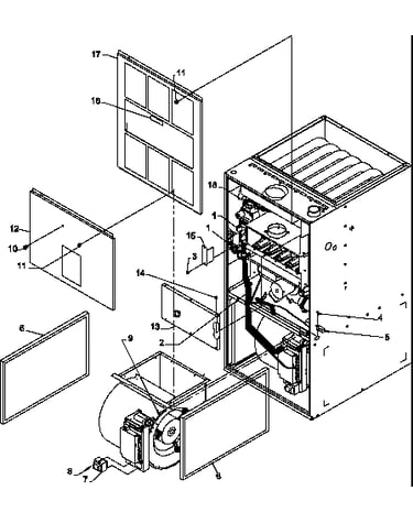 Cabinet assembly and blower mounting