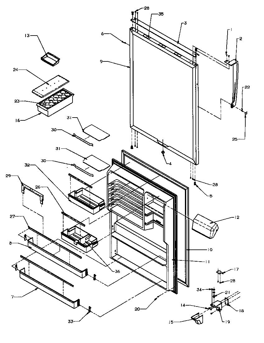 Refrigerator door