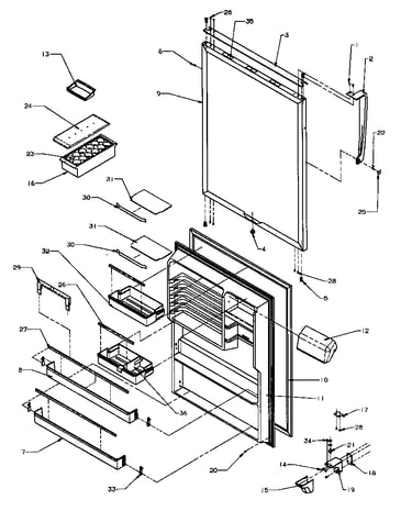 Refrigerator door
