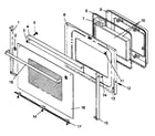 Amana ARR5200W-P1142688NW oven door assembly diagram