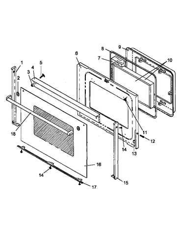 Oven door assembly