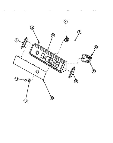 Graphic panel, control hood and controls (awm270w2/pawm270w2)