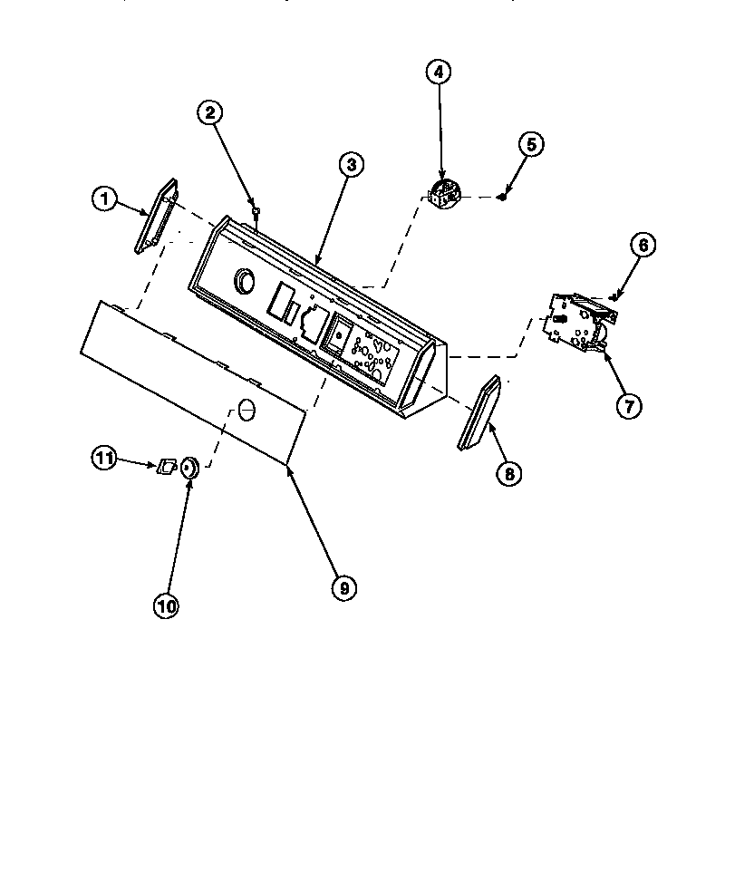 Graphic panel, control hood and controls (awm270w2/pawm270w2)