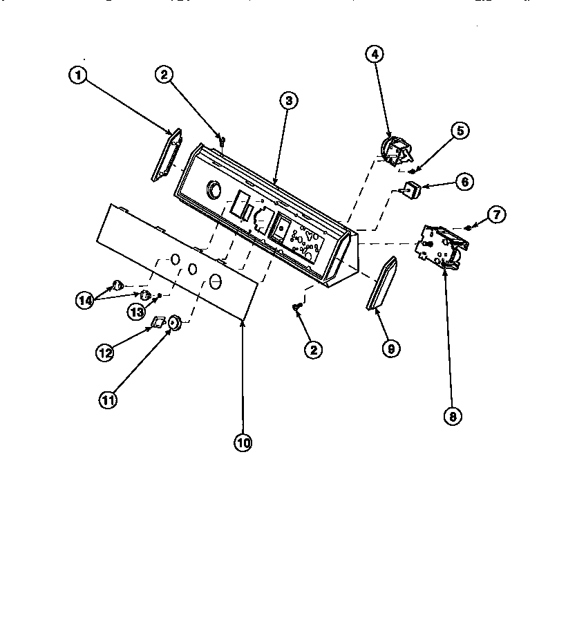 Graphic panel, control hood and controls (awm270w2/pawm270w2)