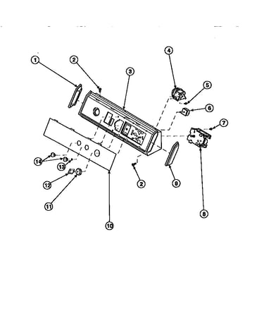 Graphic panel, control hood and controls (awm270w2/pawm270w2)