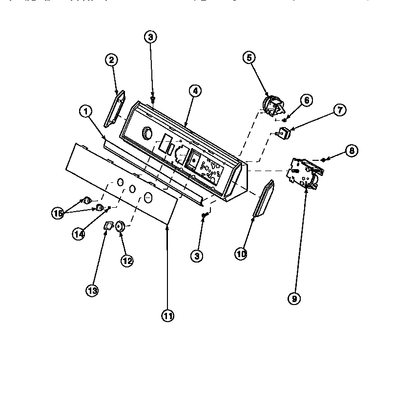 GRAPHIC PANEL, CONTROL HOOD AND CONTROLS (AWM270W2/PAWM270W2)