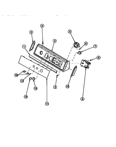 Graphic panel, control hood and controls (awm270w2/pawm270w2)
