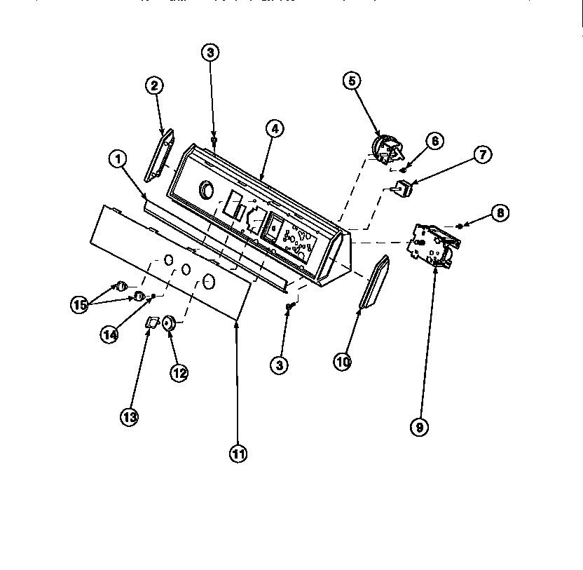 Graphic panel, control hood and controls (awm270w2/pawm270w2)