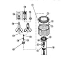 Speed Queen AWM270W2/PAWM270W2 agitator, drive bell, seal kit, washtub and hub (awm270w2/pawm270w2) diagram