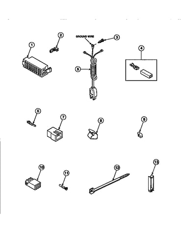 Power cord and terminals (awm270w2/pawm270w2)