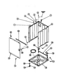 Front panel, base assembly and cabinet assembly (cw4202w2/pcw4202w2b) (cw8202w2/pcw8202w2b) (cw8203w2/pcw8203w2b) (cw8413w2/pcw8413w2b) (lw2001w2/plw2001w2b) (lw2501l2/plw2501l2b) (lw2501w2/plw2501w2b) (lw3502l2/plw3502l2b) (lw3502w2/plw3502w2b) (lw3503l2