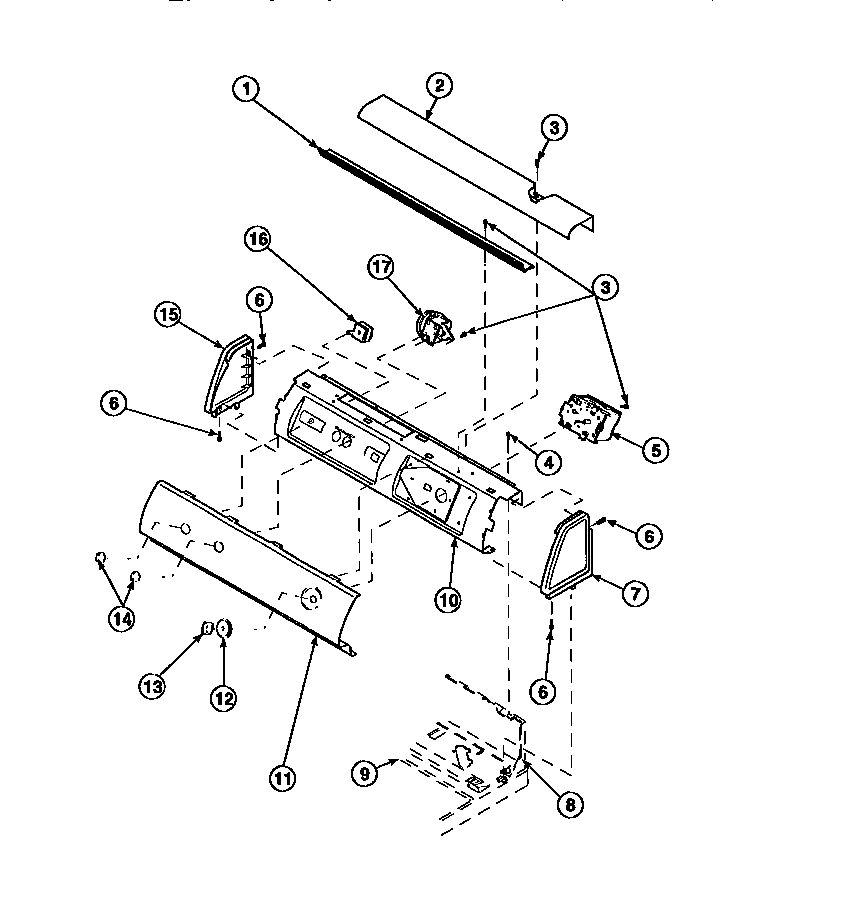 Graphic panel, control mounting plate and controls (lw8203w2/plw8203w2b) (lw8252l2/plw8252l2b) (lw8252w2/plw8252w2b) (lw8303l2/plw8303l2b) (lw8303w2/plw8303w2b) (lw8312l2/plw8312l2b) (lw8312w2/plw8312w2b) (lw8413l2/plw8413l2b) (lw8413w2/plw8413w2b) (lw920
