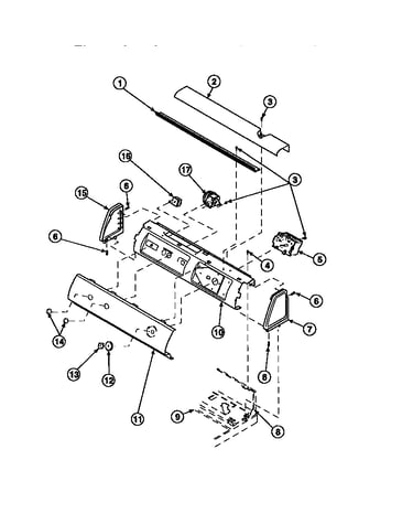 Graphic panel, control mounting plate and controls (lw8203w2/plw8203w2b) (lw8252l2/plw8252l2b) (lw8252w2/plw8252w2b) (lw8303l2/plw8303l2b) (lw8303w2/plw8303w2b) (lw8312l2/plw8312l2b) (lw8312w2/plw8312w2b) (lw8413l2/plw8413l2b) (lw8413w2/plw8413w2b) (lw920