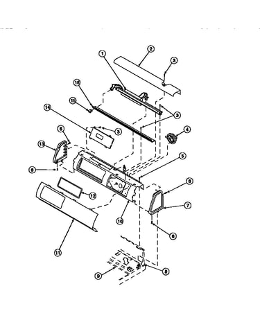 Graphic panel, control mounting plate and controls (lw8203w2/plw8203w2b) (lw8252l2/plw8252l2b) (lw8252w2/plw8252w2b) (lw8303l2/plw8303l2b) (lw8303w2/plw8303w2b) (lw8312l2/plw8312l2b) (lw8312w2/plw8312w2b) (lw8413l2/plw8413l2b) (lw8413w2/plw8413w2b) (lw920