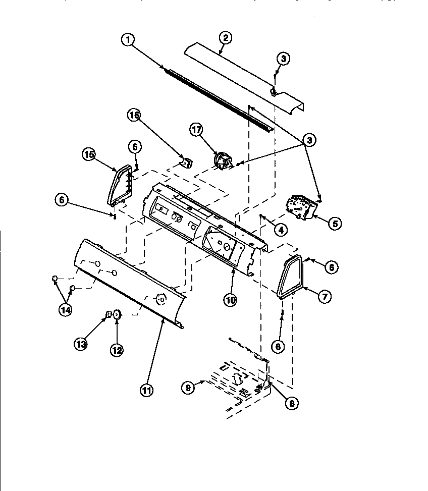 Graphic panel, control mounting plate and controls (lw8203w2/plw8203w2b) (lw8252l2/plw8252l2b) (lw8252w2/plw8252w2b) (lw8303l2/plw8303l2b) (lw8303w2/plw8303w2b) (lw8312l2/plw8312l2b) (lw8312w2/plw8312w2b) (lw8413l2/plw8413l2b) (lw8413w2/plw8413w2b) (lw920