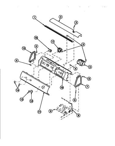 Graphic panel, control mounting plate and controls (lw8203w2/plw8203w2b) (lw8252l2/plw8252l2b) (lw8252w2/plw8252w2b) (lw8303l2/plw8303l2b) (lw8303w2/plw8303w2b) (lw8312l2/plw8312l2b) (lw8312w2/plw8312w2b) (lw8413l2/plw8413l2b) (lw8413w2/plw8413w2b) (lw920