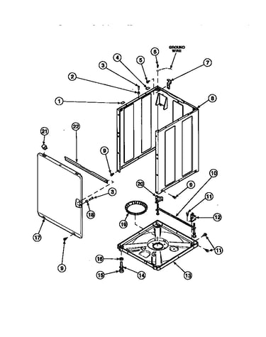 Front panel, base assembly and cabinet assembly (lw8203w2/plw8203w2b) (lw8252l2/plw8252l2b) (lw8252w2/plw8252w2b) (lw8303l2/plw8303l2b) (lw8303w2/plw8303w2b) (lw8312l2/plw8312l2b) (lw8312w2/plw8312w2b) (lw8413l2/plw8413l2b) (lw8413w2/plw8413w2b) (lw9203l2