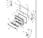 Amana TX22S3W-P1196004WW freezer door diagram