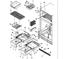Amana TX22S3W-P1196004WW cabinet shelving diagram