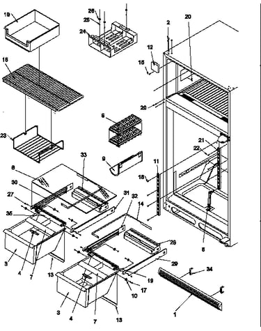Cabinet shelving