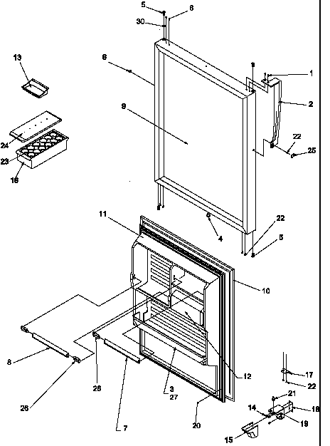Refrigerator door
