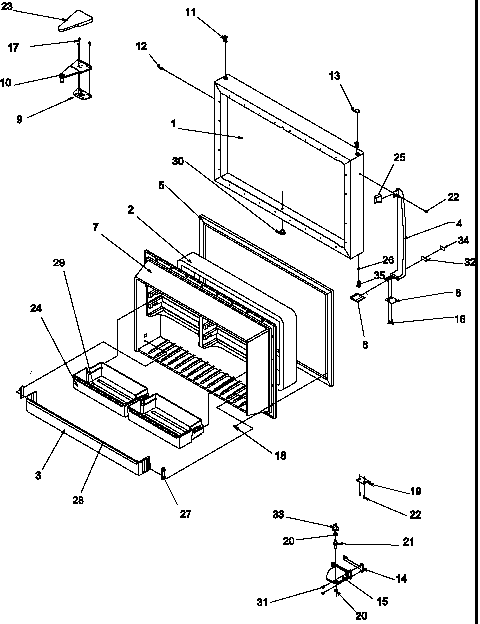 Freezer door