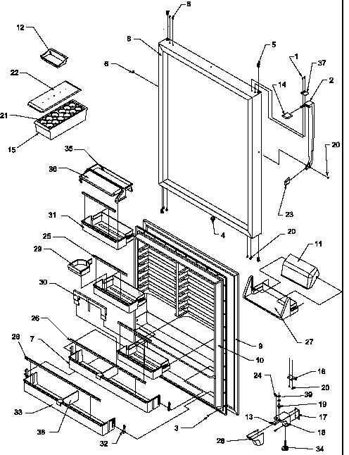 Refrigerator door