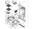 Amana TR25S5L-P1196402WL cabinet shelving diagram